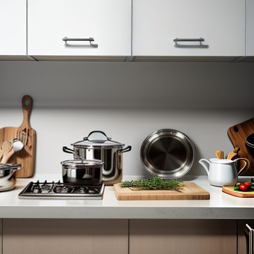picture of cookware in kitchen